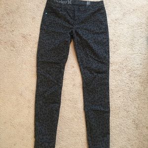 Women's black cheetah print jeans